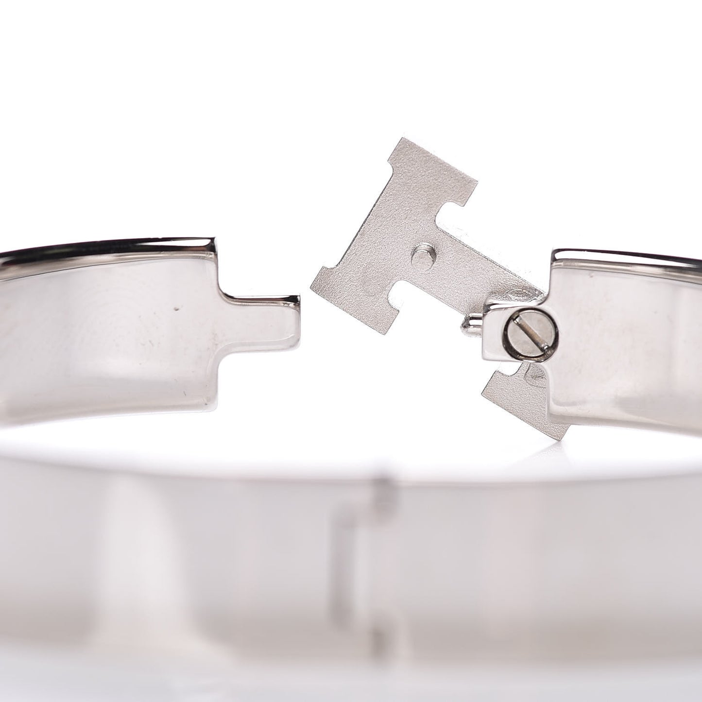 Enamel Narrow Clic Clac H Bracelet GM Rose Dragee