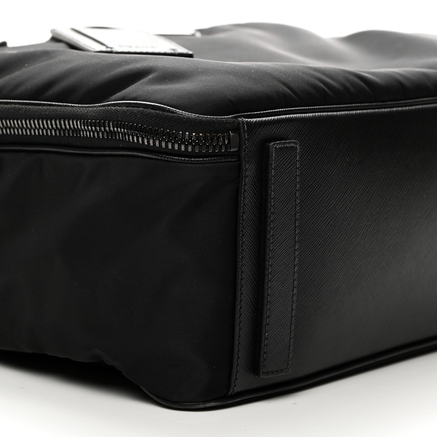 Tessuto Nylon Saffiano Briefcase Black