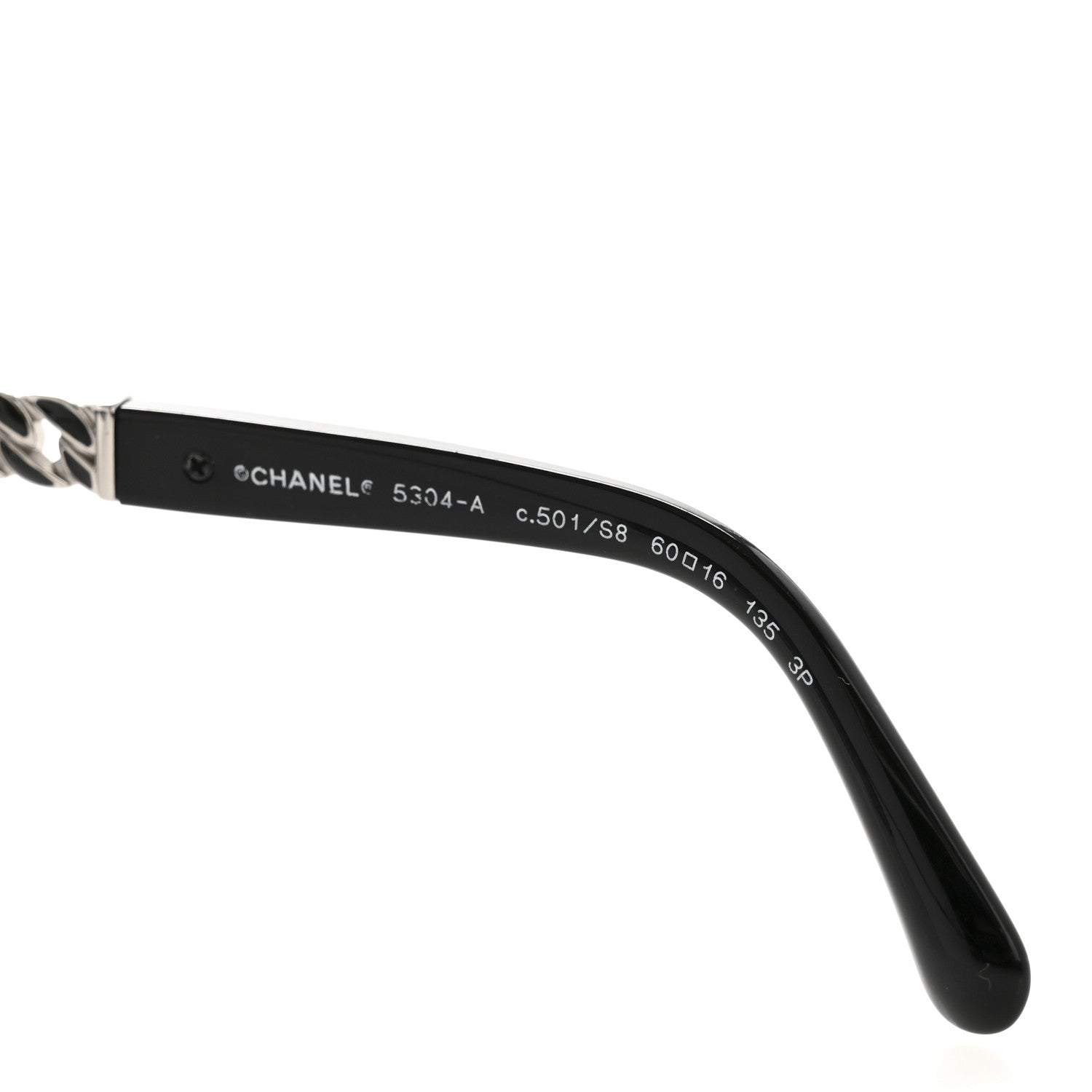 Chanel Acetate Chain Sunglasses 5304-A Black 6 of 9