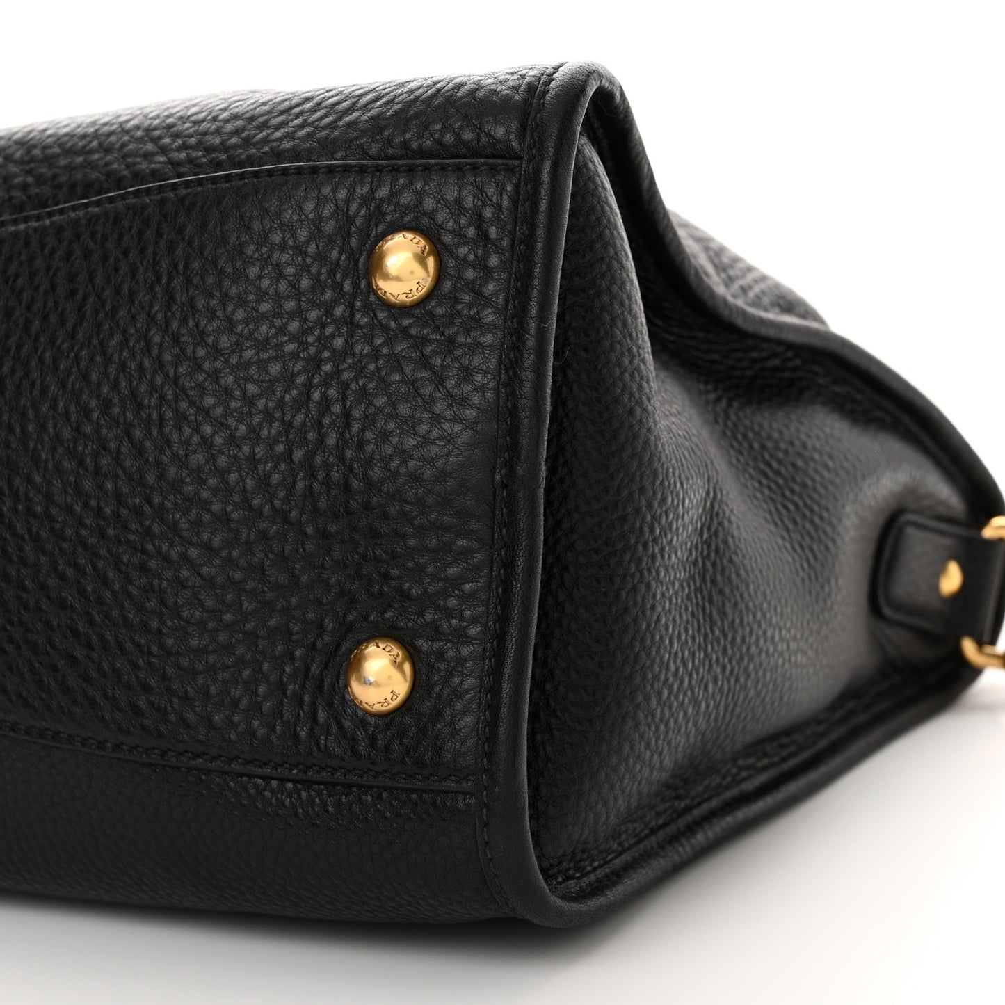 Vitello Daino Shopping Satchel Black