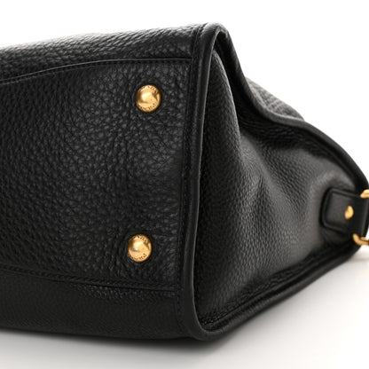 Prada Vitello Daino Shopping Satchel Black 9 of 10