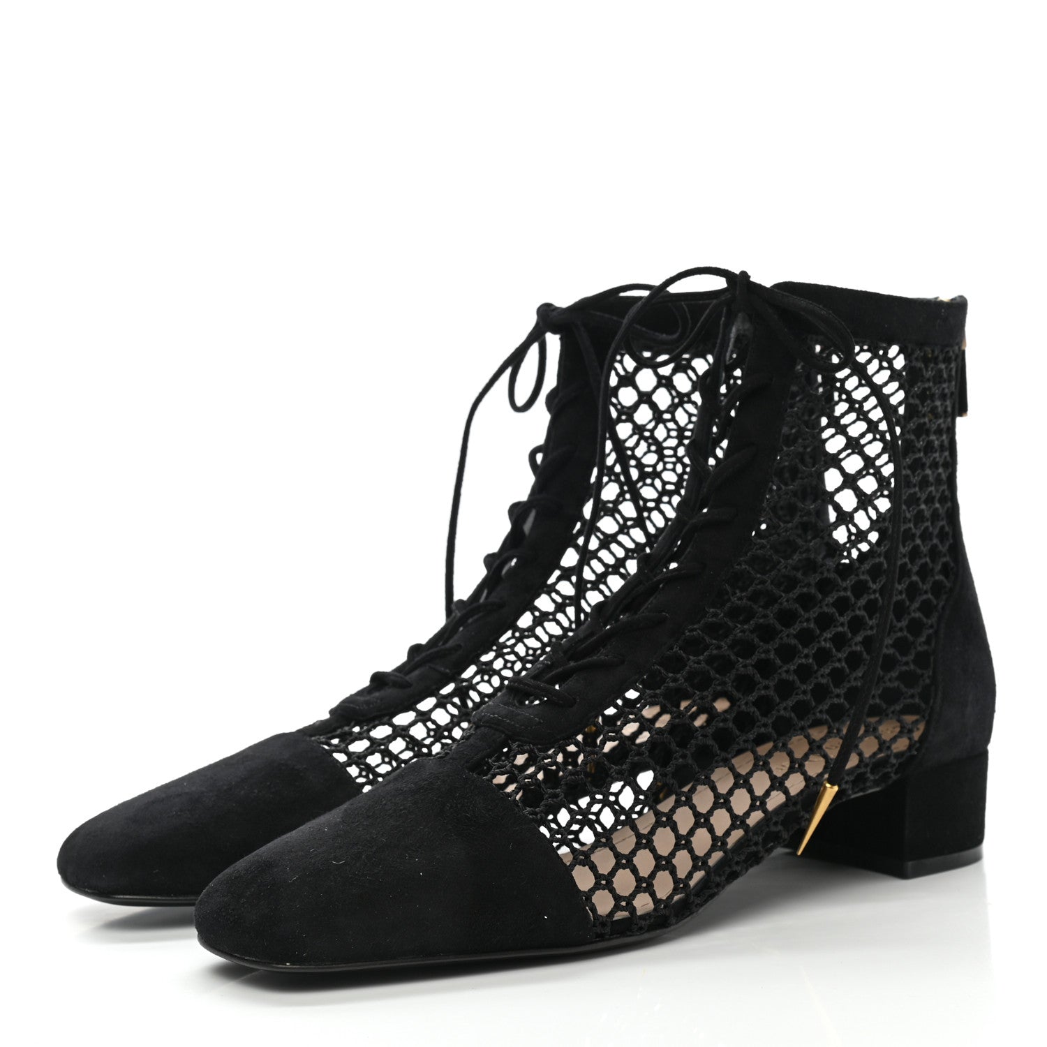 Christian Dior Suede Resille Naughtily-D 30mm Ankle Boots 40 Black 3 of 10