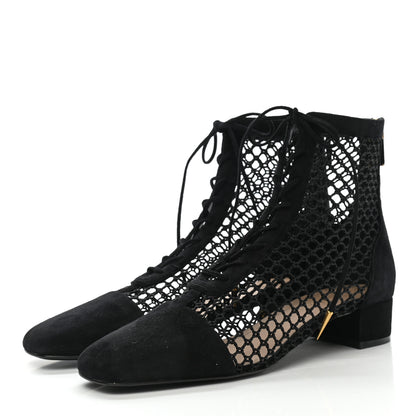 Christian Dior Suede Resille Naughtily-D 30mm Ankle Boots 40 Black 3 of 10