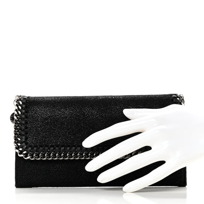 Stella McCartney Shaggy Deer Falabella Flap Wallet Black 2 of 6