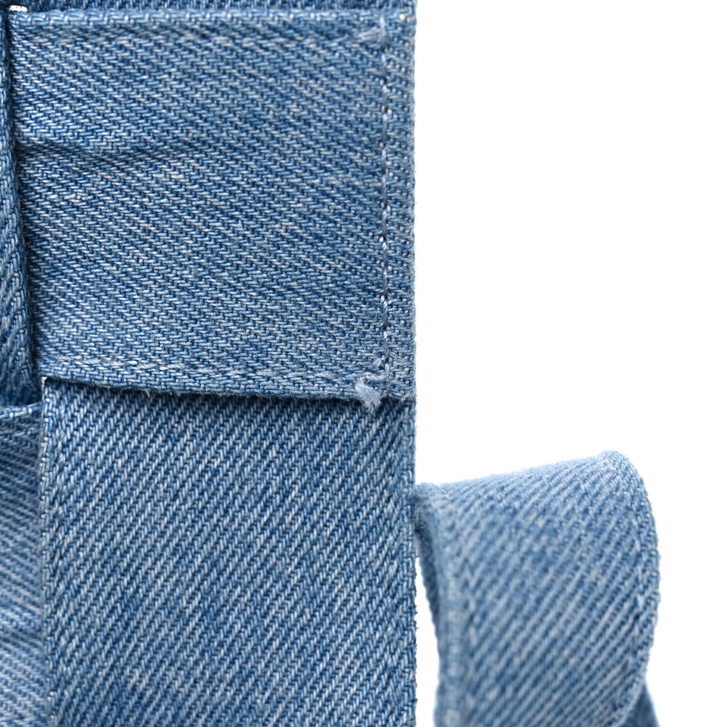 Denim Maxi Intrecciato Cassette Crossbody Bag Washed Indigo