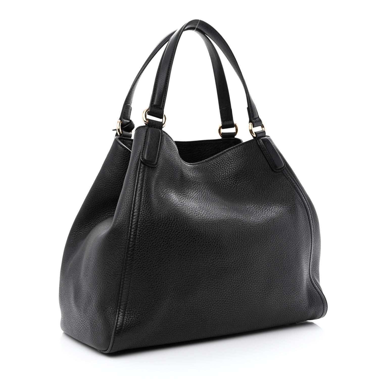 Gucci Pebbled Calfskin Medium Soho Shoulder Bag Black 3 of 13