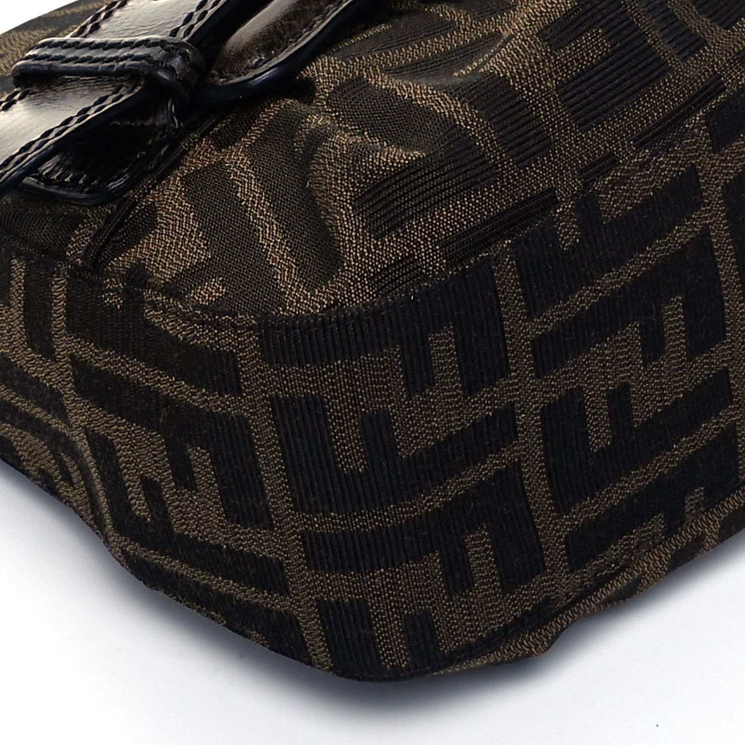 Fendi Zucca B Bis Flap Bag Tobacco Castagna 7 of 8
