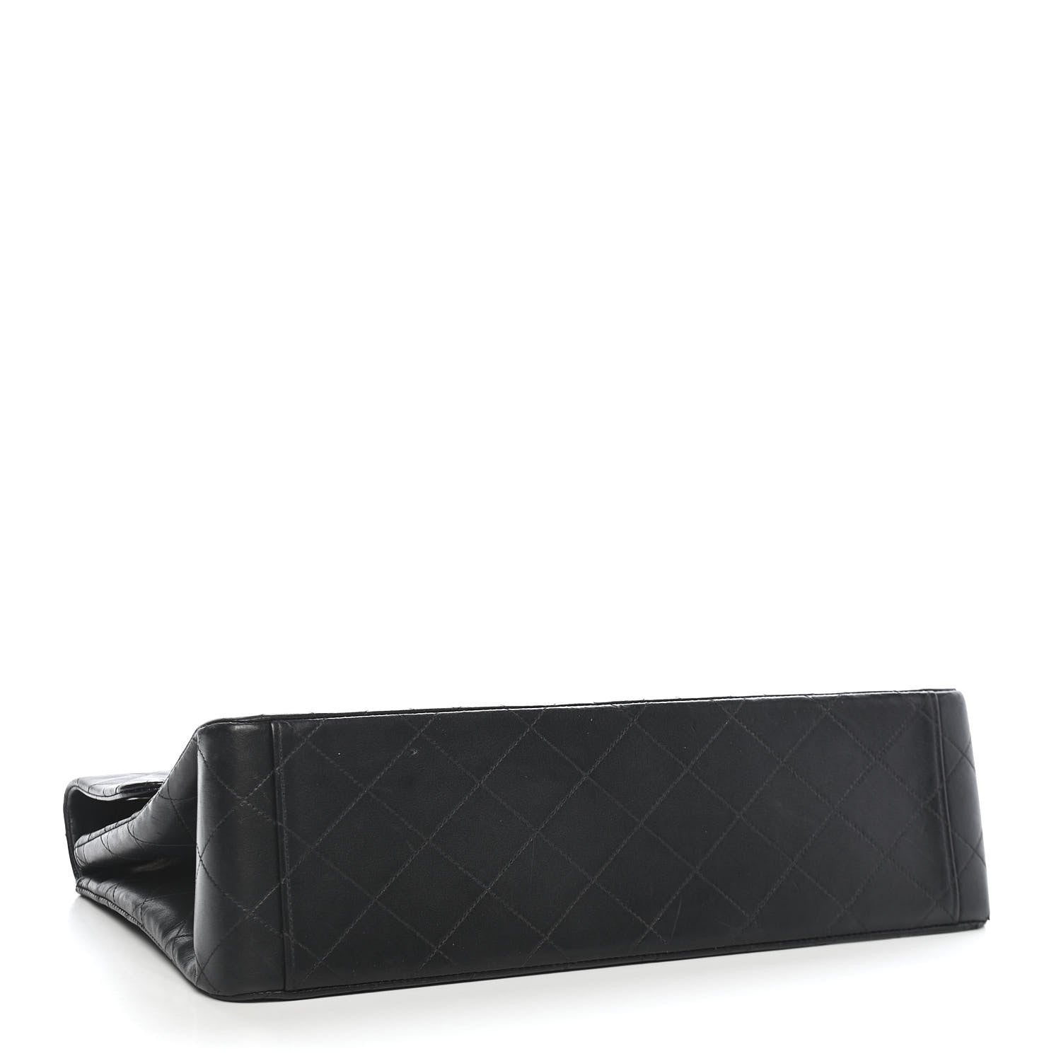 Chanel Lambskin Quilted XL Jumbo Single Flap Black 4 of 10