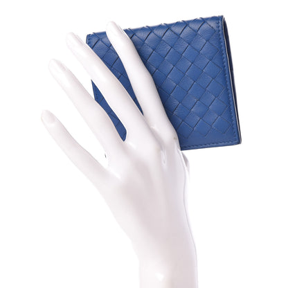 Bottega Veneta Nappa Intrecciato Card Holder Blue 2 of 8