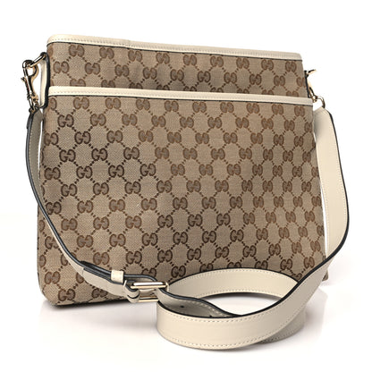 Gucci Monogram Medium Flat Messenger Bag Off White 3 of 10