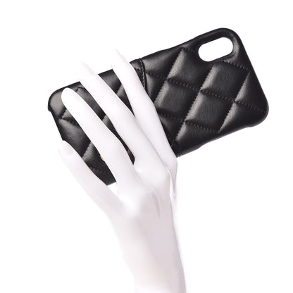 Chanel Lambskin Quilted iPhone X Coco Tech Case Black 2 of 6