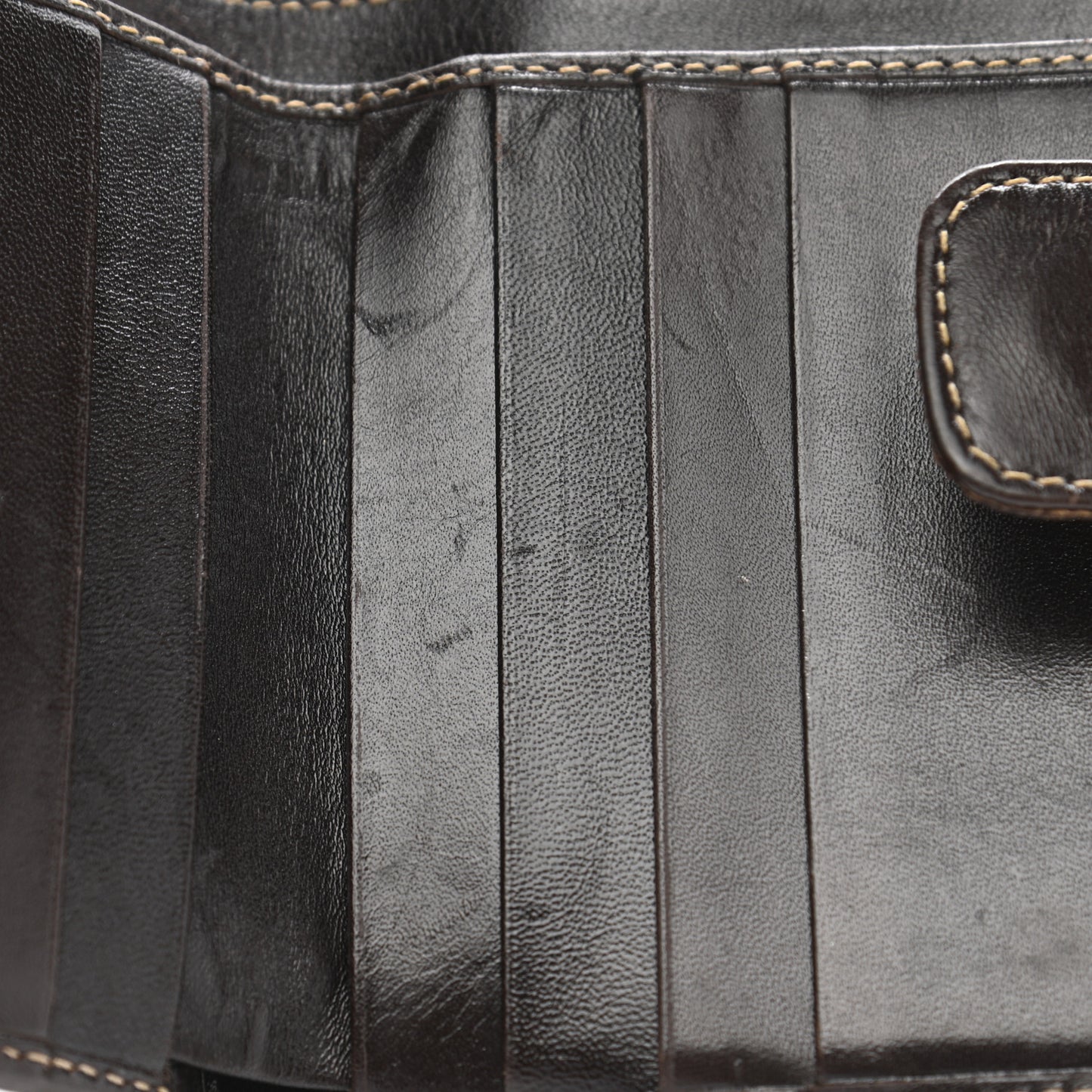 Zucca Calfskin Compact Wallet Tobacco
