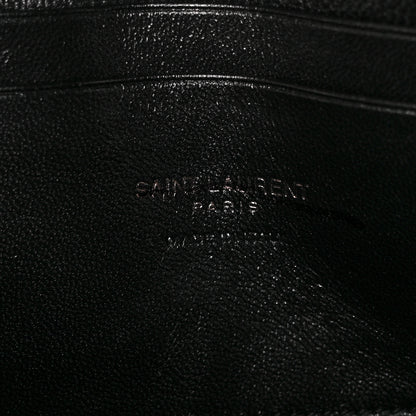 Saint Laurent Patent Calfskin Matelasse Monogram Mini Lou Camera Bag Black 6 of 8