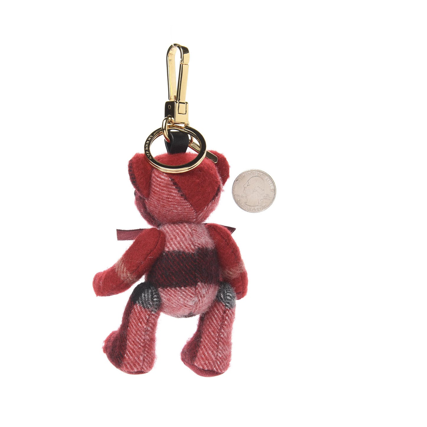 Cashmere Check Thomas Bear Bag Charm Parade Red