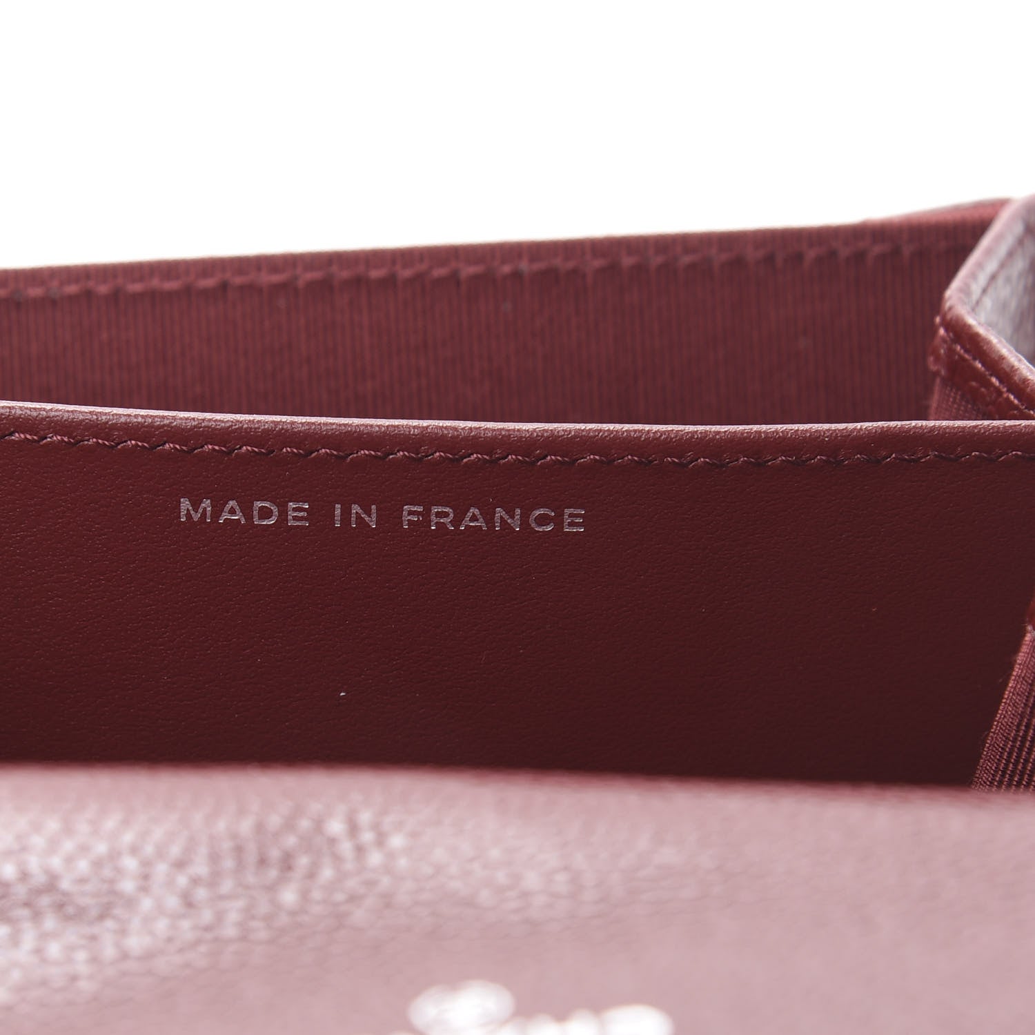 Chanel Caviar Quilted Flap Card Holder Wallet Burgundy 7 of 9
