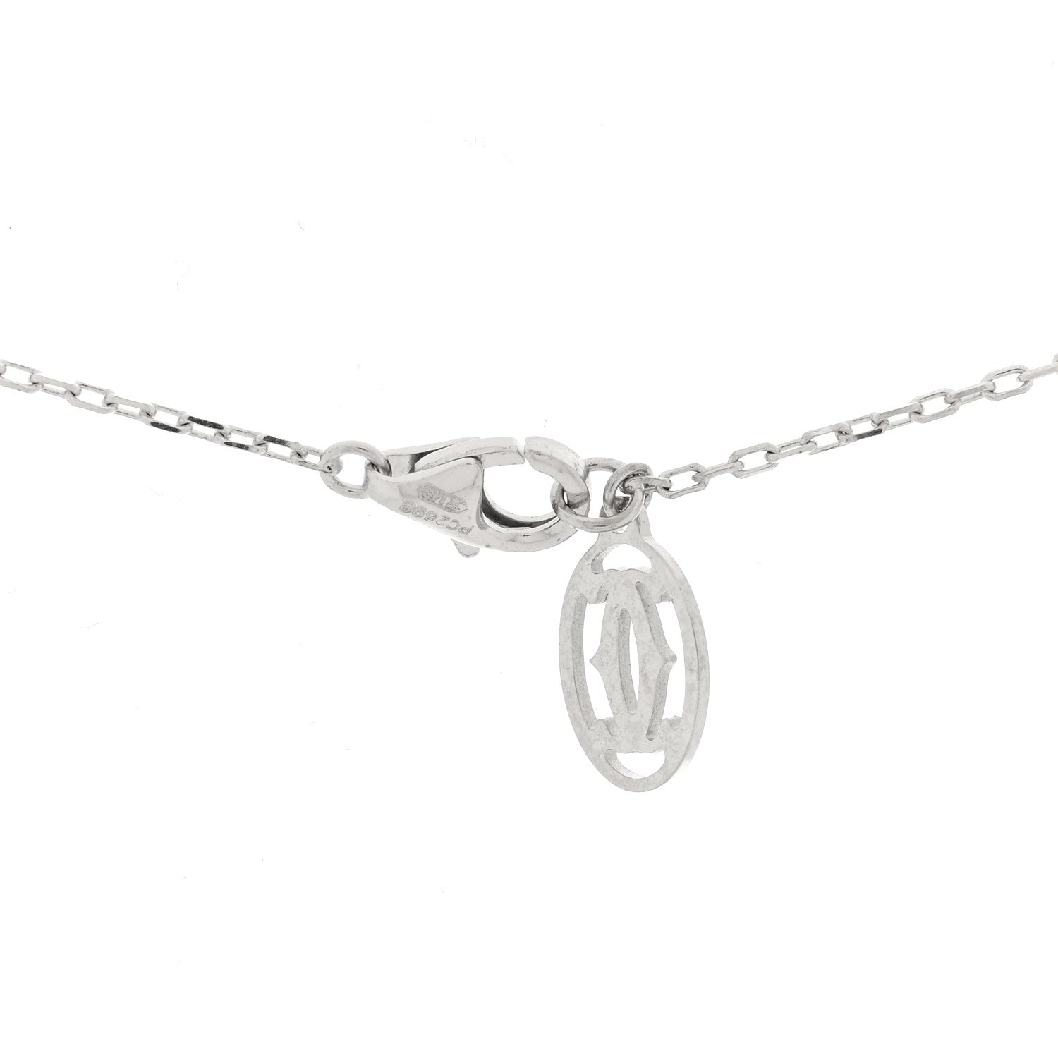 Cartier 18K White Gold Diamond SM D'Amour Pendant Necklace 7 of 10