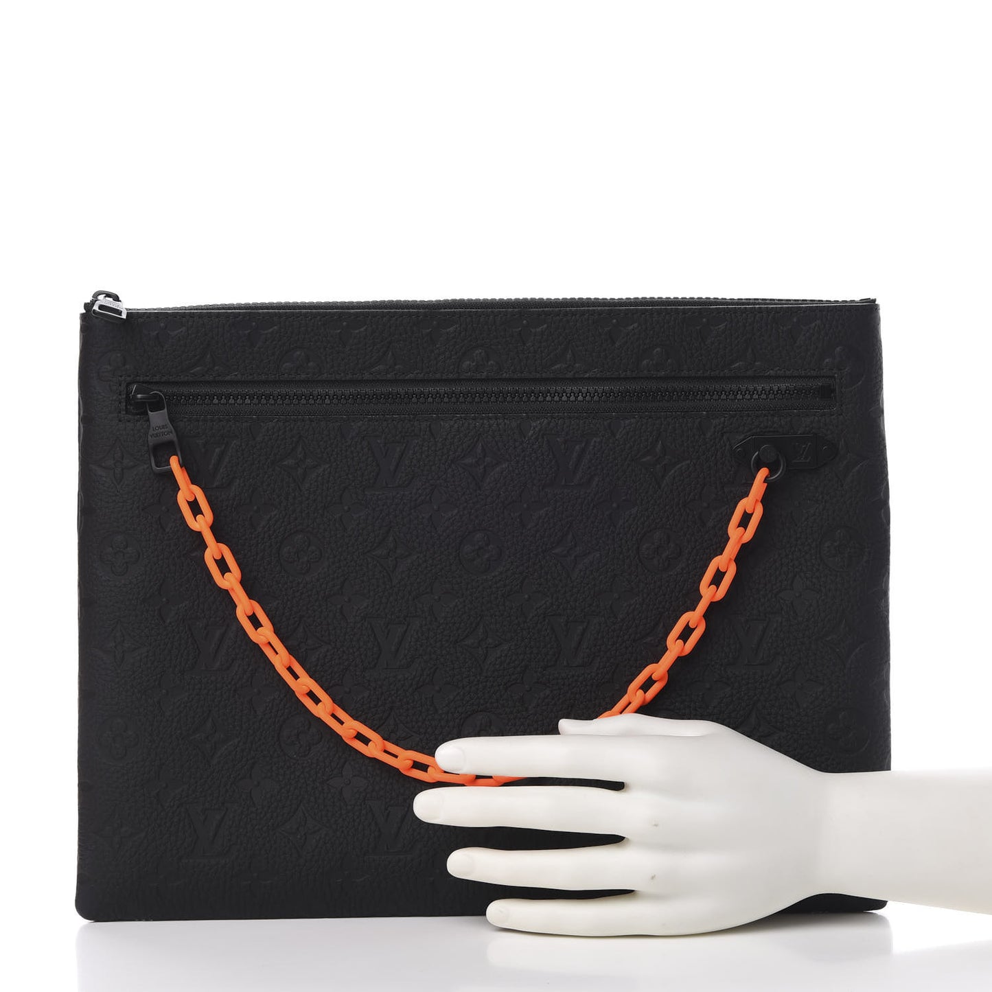 Taurillon Monogram Solar Ray A4 Pouch Black
