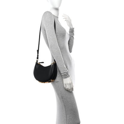 Fendi Vitello Grace Matte Mini graphy Hobo Bag Black 3 of 10