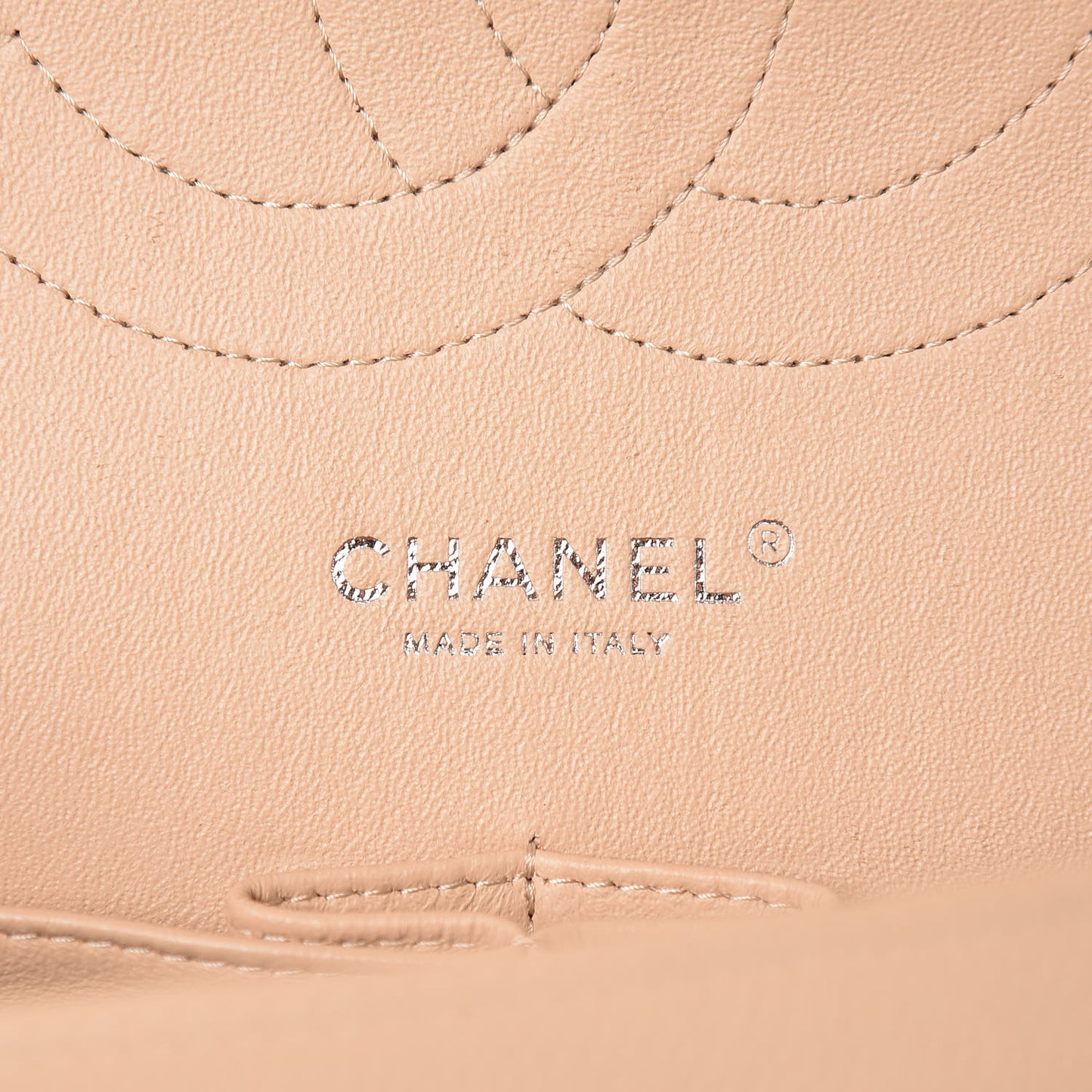 Caviar Quilted Jumbo Double Flap Beige