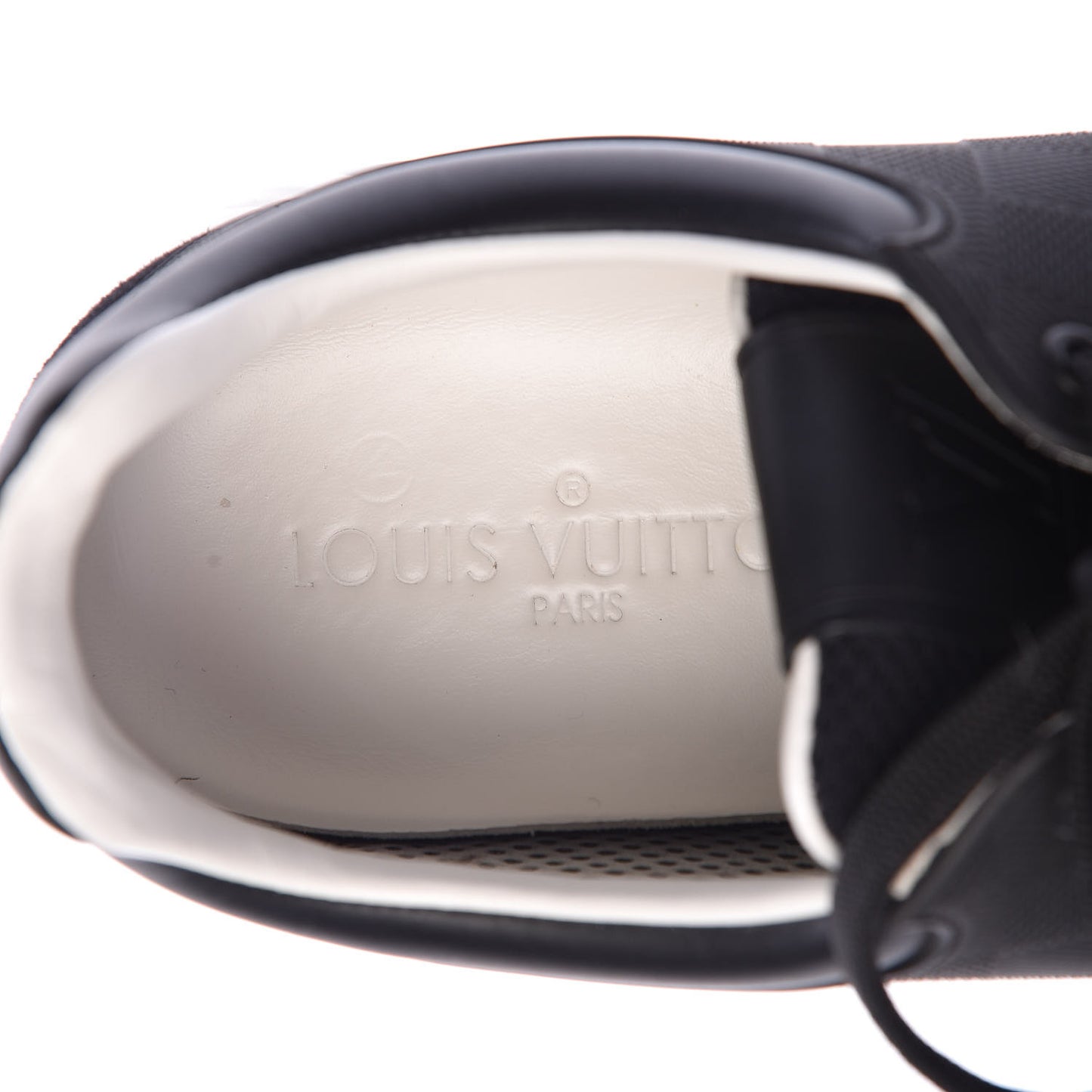 Rubber Mesh Suede Damier Fastlane Low Sneakers 6.5 Black