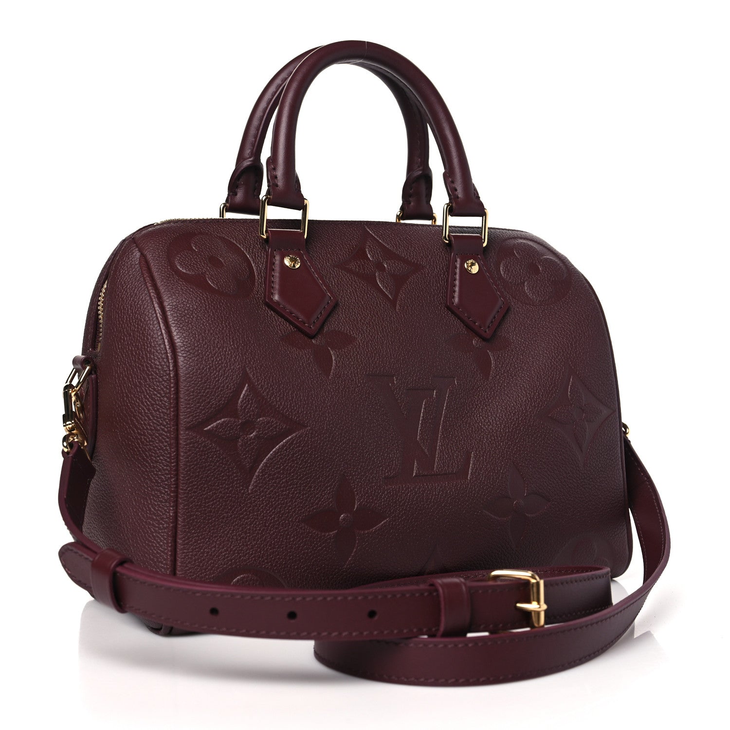 Louis Vuitton Empreinte Monogram Giant Speedy Bandouliere 25 Wine 3 of 9