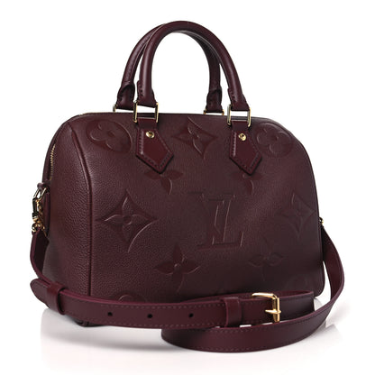 Louis Vuitton Empreinte Monogram Giant Speedy Bandouliere 25 Wine 3 of 9