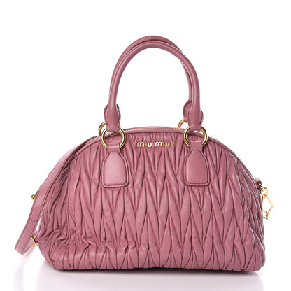 Miu Miu Nappa Matelasse Bauletto Top Handle Loto 1 of 9