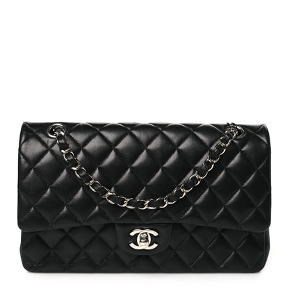 Chanel Lambskin Quilted Medium Double Flap Black 1 of 10