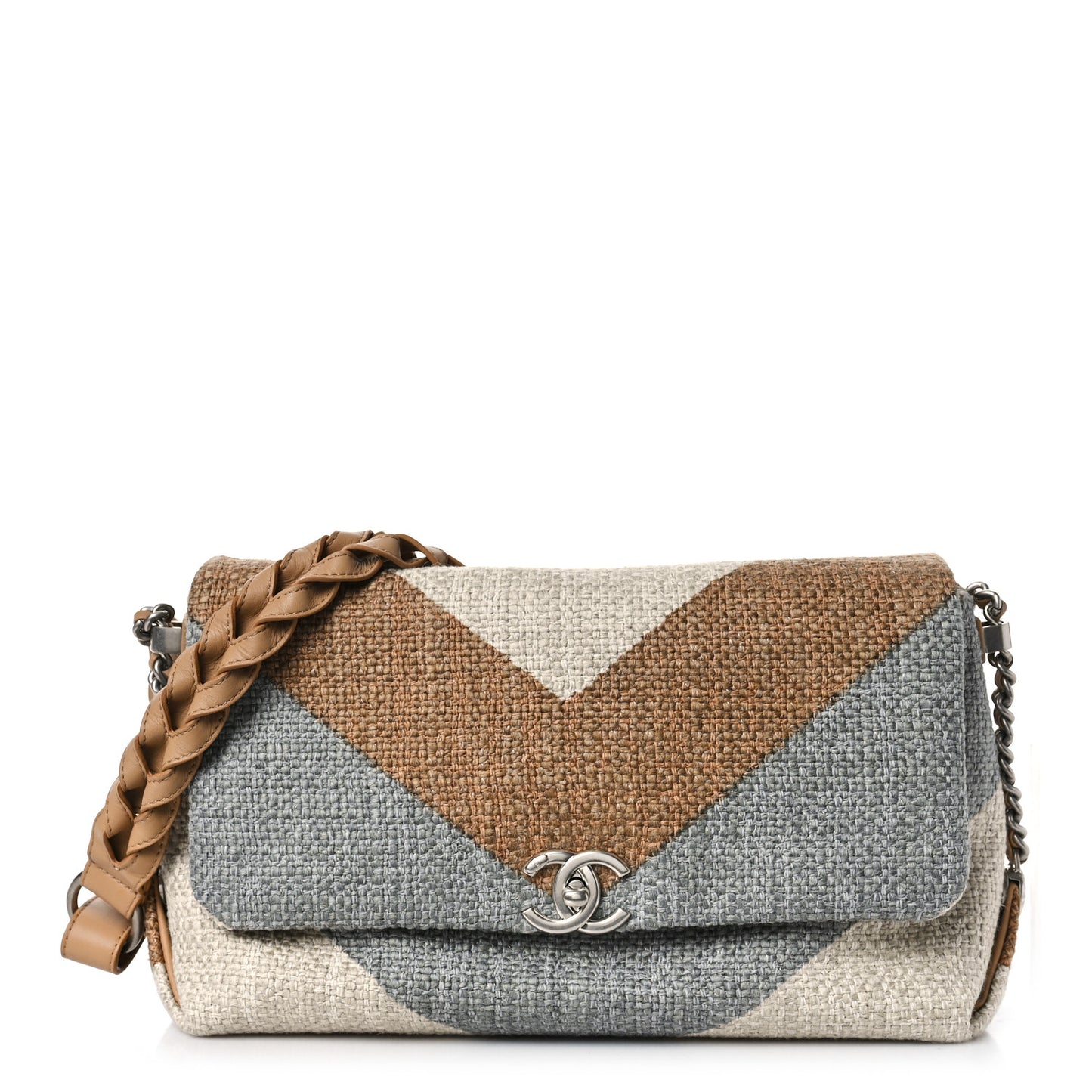 Canvas Woven Braided With Style Flap Multicolor