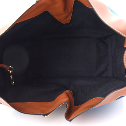 Loewe Calfskin Denim Small Hammock Shoulder Bag Blue Tan 4 of 8