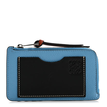 Loewe Soft Grained Calfskin Coin Card Holder Sky Blue 1 of 9