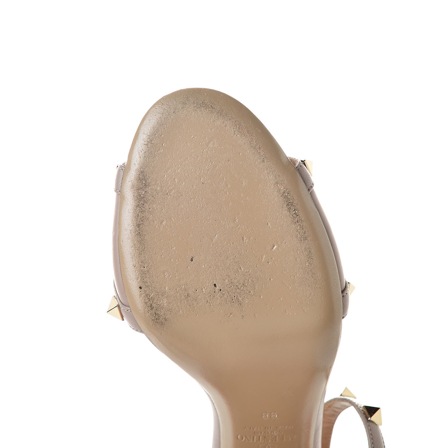 Valentino Garavani Calfskin Rockstud Ankle Strap 90mm Sandals 38 Poudre 8 of 10
