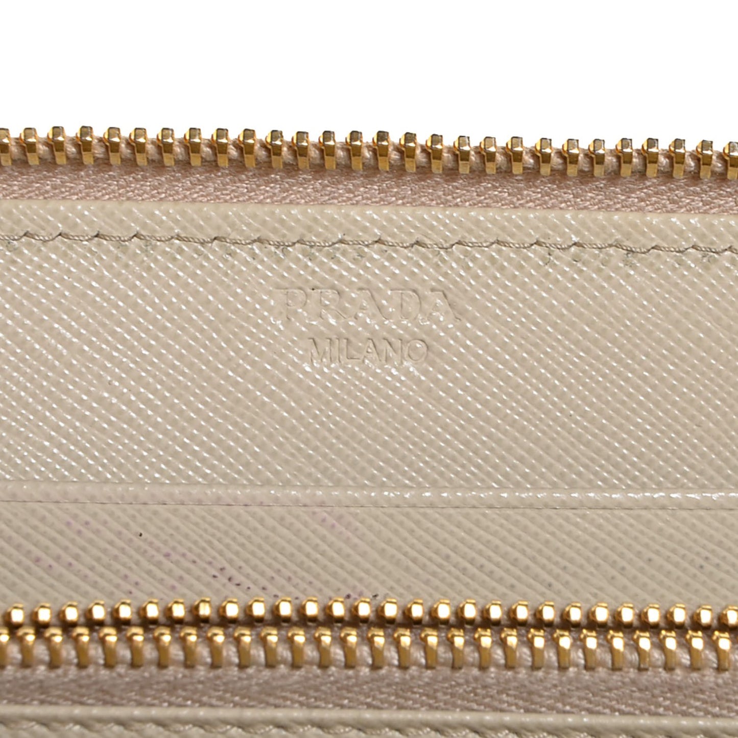 Saffiano Metal Zip Around Wallet Cera