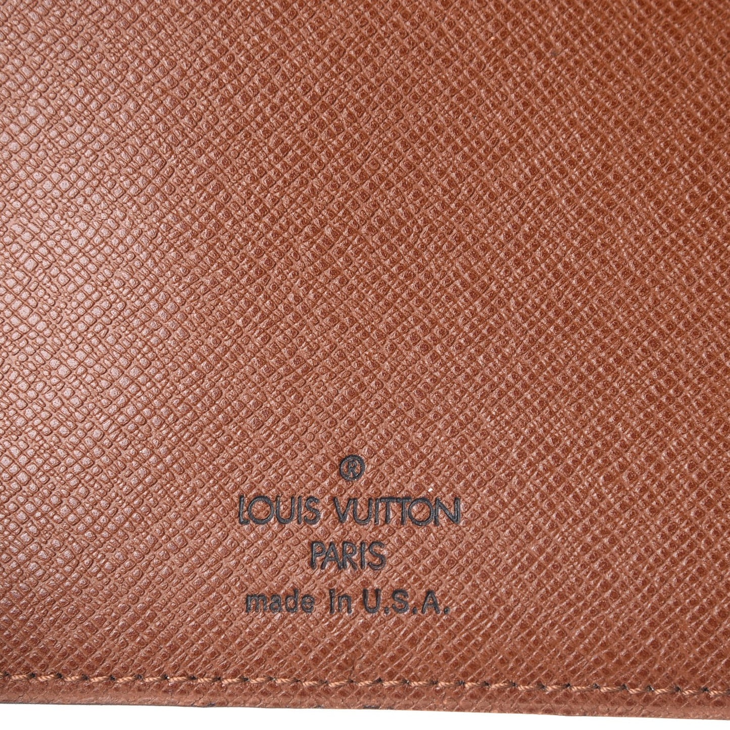 Monogram Simple Checkbook Holder Wallet