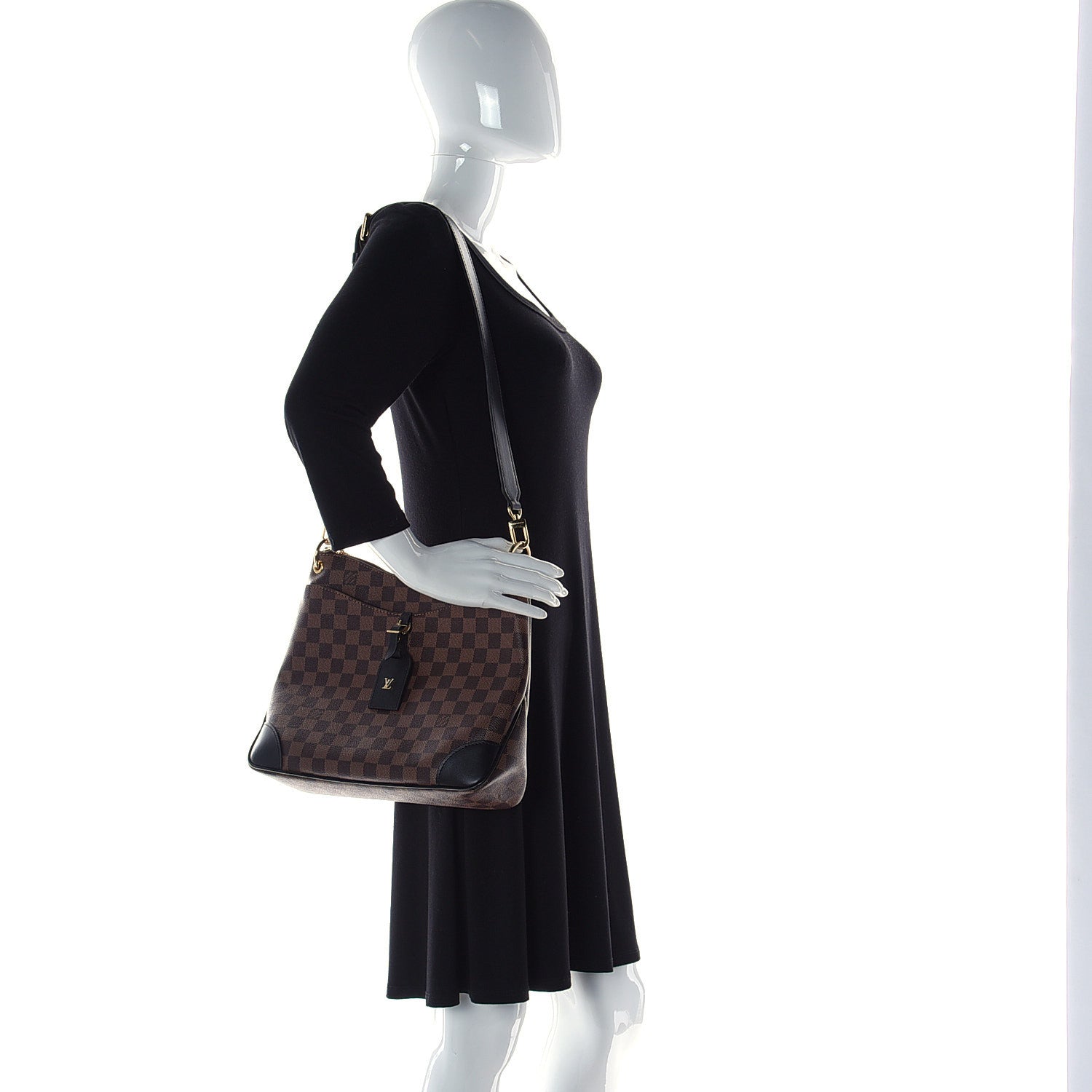 Louis Vuitton Damier Ebene Odeon MM Black 2 of 8
