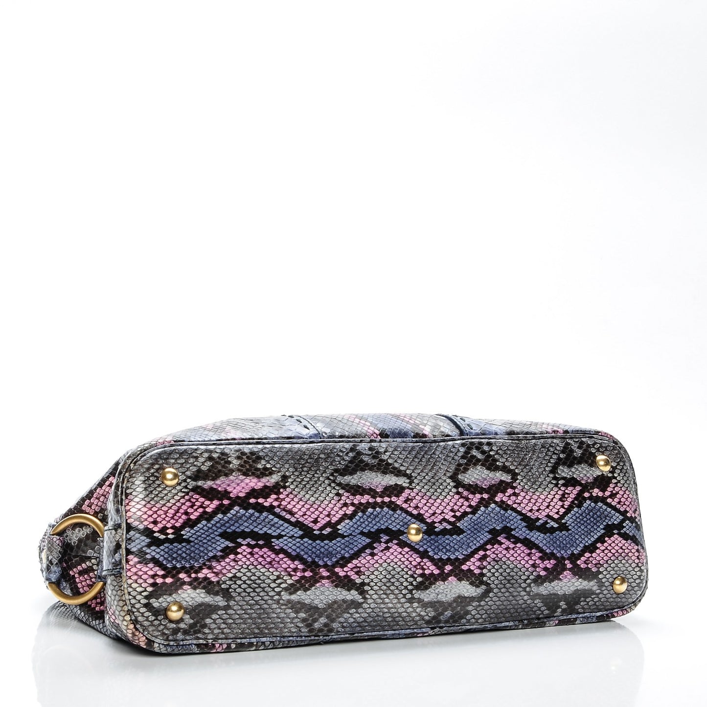Python Large Muse Satchel Blue Pink