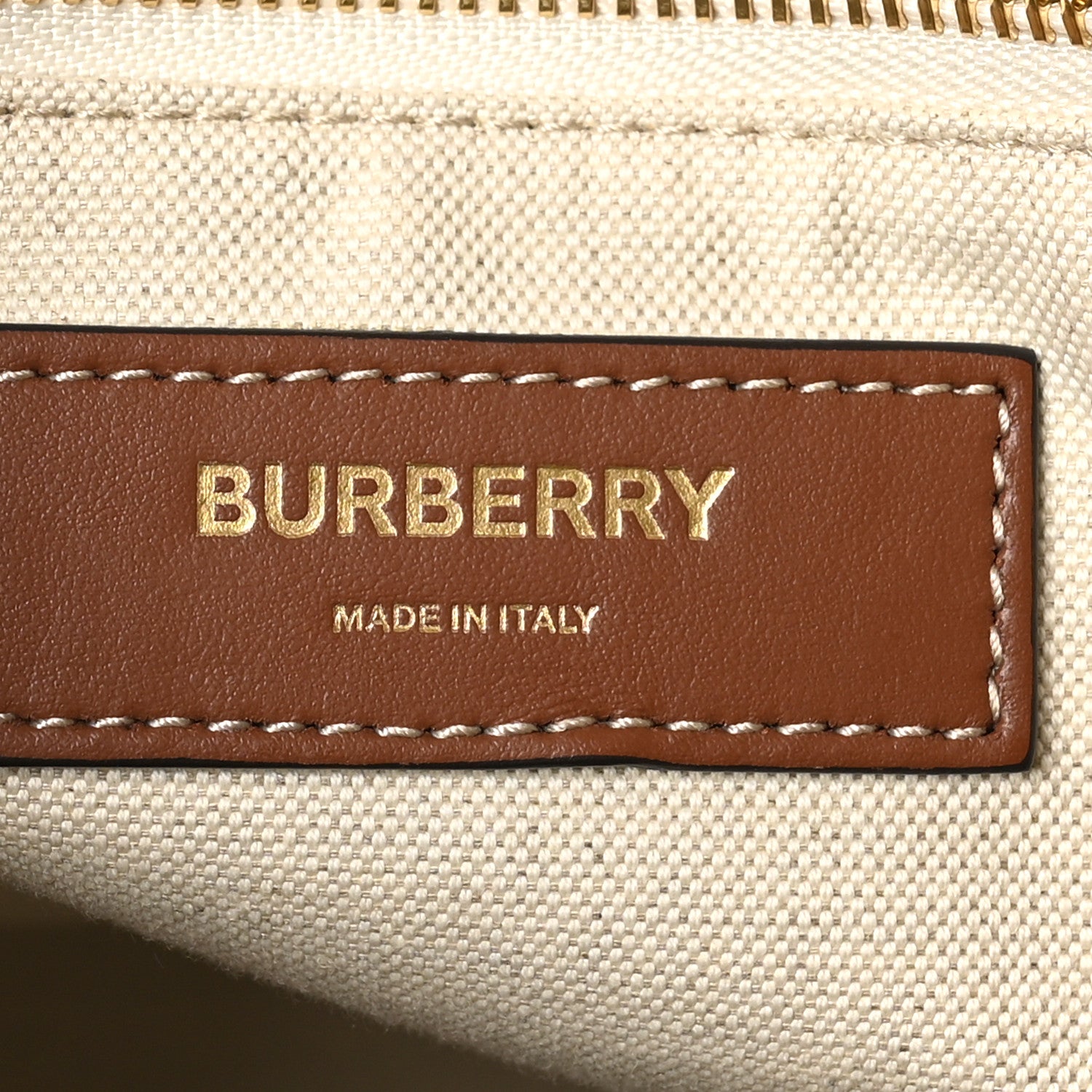 Burberry Vintage Check Calfskin Kane Tote Bag Beige Brown 6 of 9