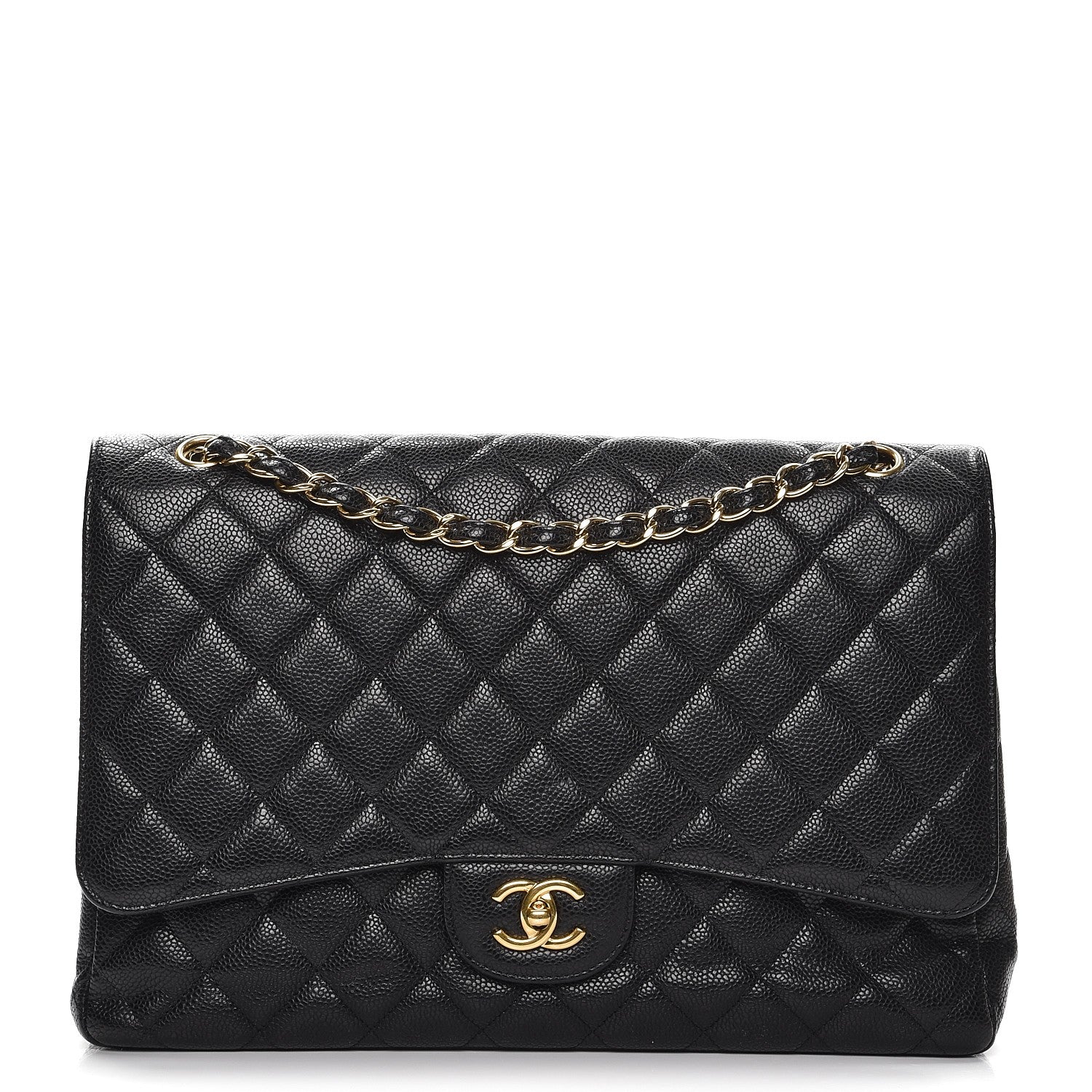Chanel Caviar Quilted Maxi Single Flap Black 1 of 12