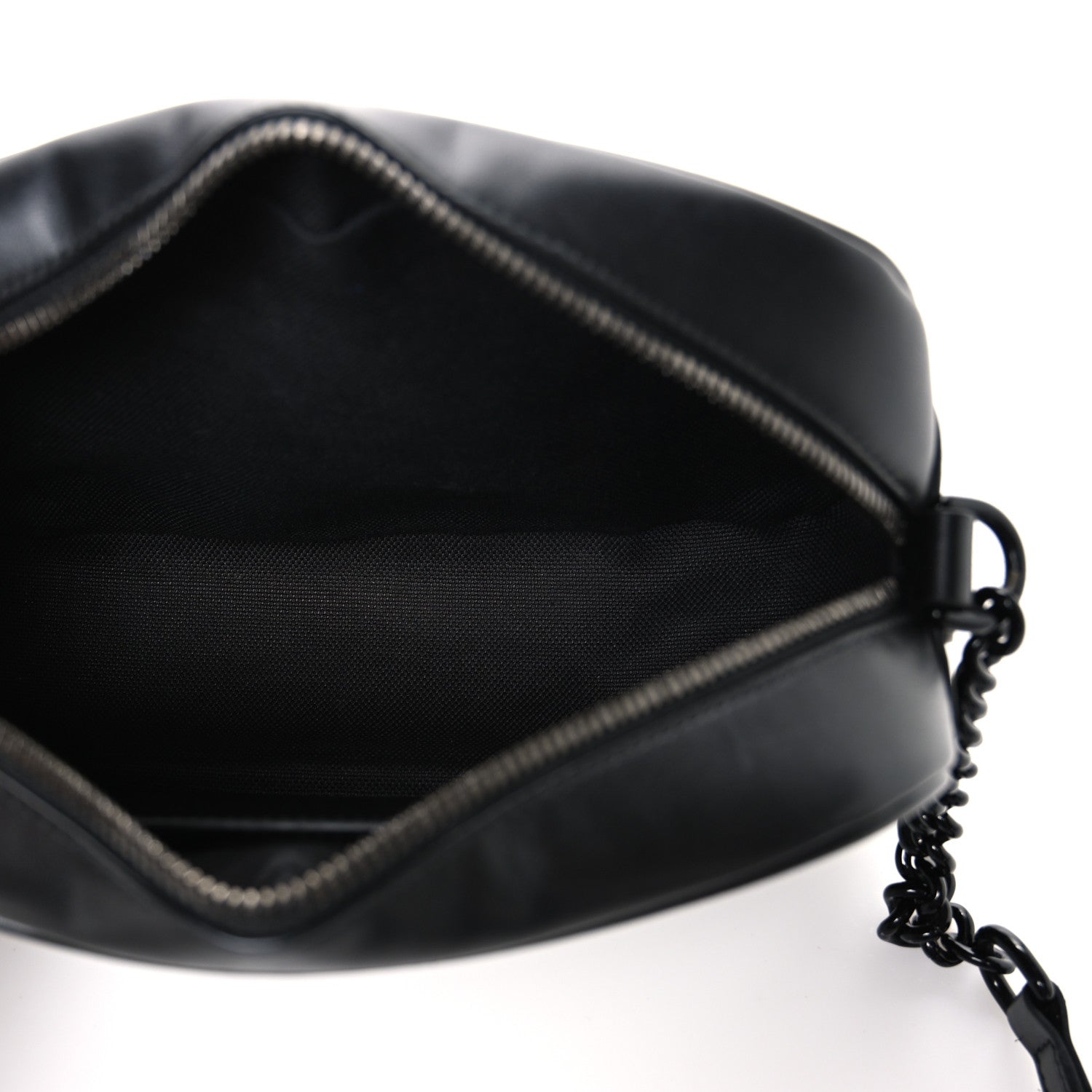 Gucci Calfskin Matelasse Monochrome Small GG Marmont Chain Shoulder Bag Black 5 of 10