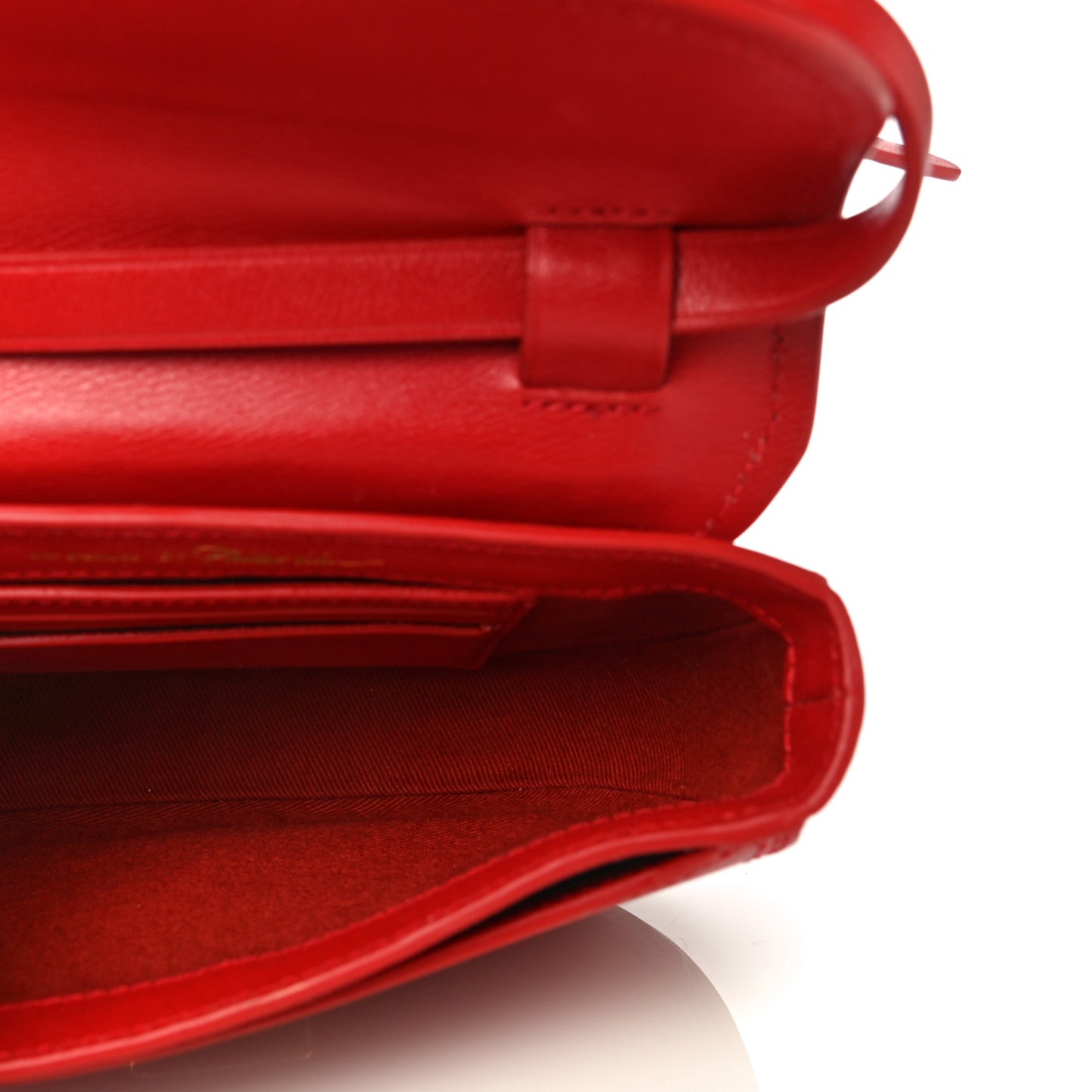 Calfskin Mini Pashli Saddle Belt Bag Red