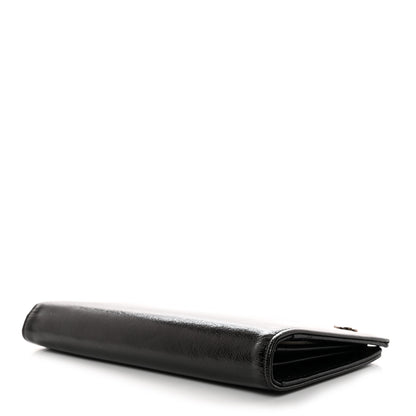 Chanel Grained Patent CC Yen Wallet Black 4 of 8