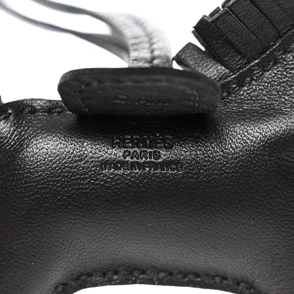 Hermes Milo Lambskin Grigri Rodeo Horse Bag Charm PM So Black 4 of 5