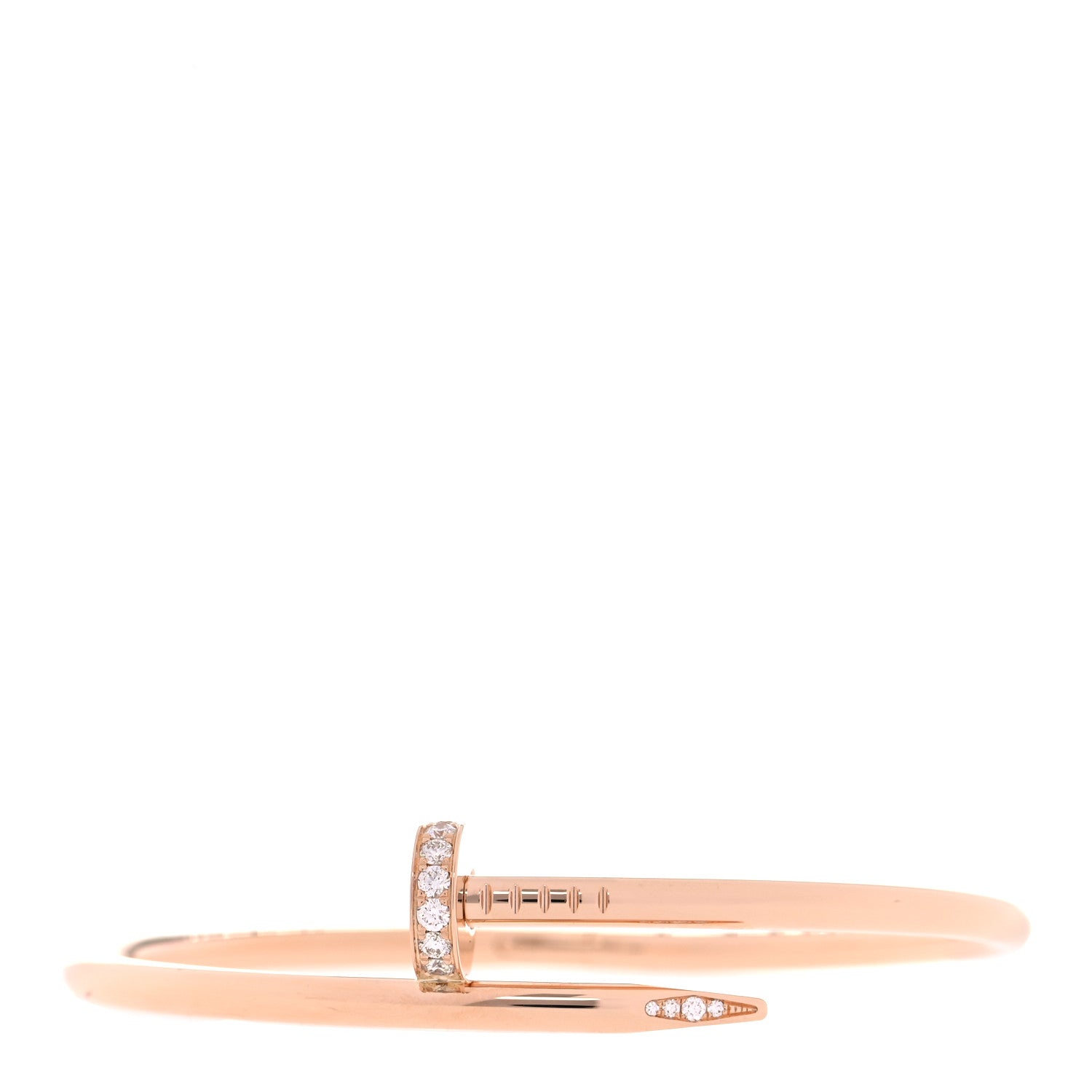 Cartier 18K Pink Gold Diamond Juste Un Clou Bracelet 18 1 of 4