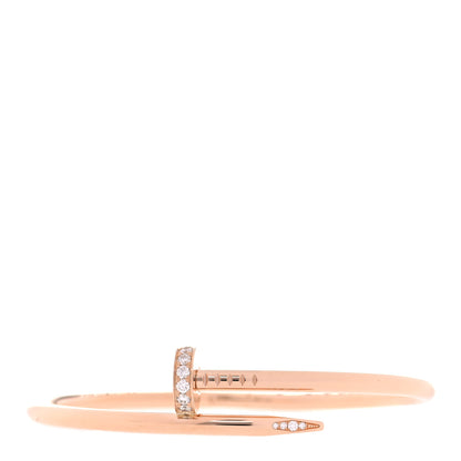 Cartier 18K Pink Gold Diamond Juste Un Clou Bracelet 18 1 of 4