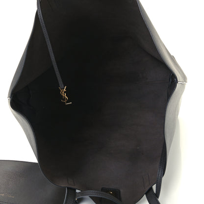 Saint Laurent Calfskin Large Shopping Tote Coal 4 of 10