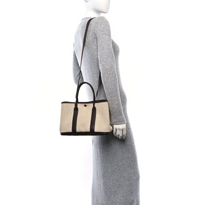 Hermes Buffle Skipper Toile Garden Party 30 TPM Marron Fonce 2 of 10