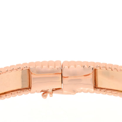 Van Cleef & Arpels 18K Rose Gold Perlee Signature Bangle Bracelet M 3 of 4
