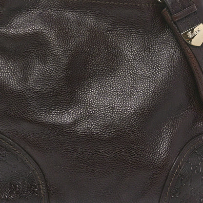 Gucci Calfskin Guccissima Trim Large Signoria Hobo Dark Brown 8 of 10