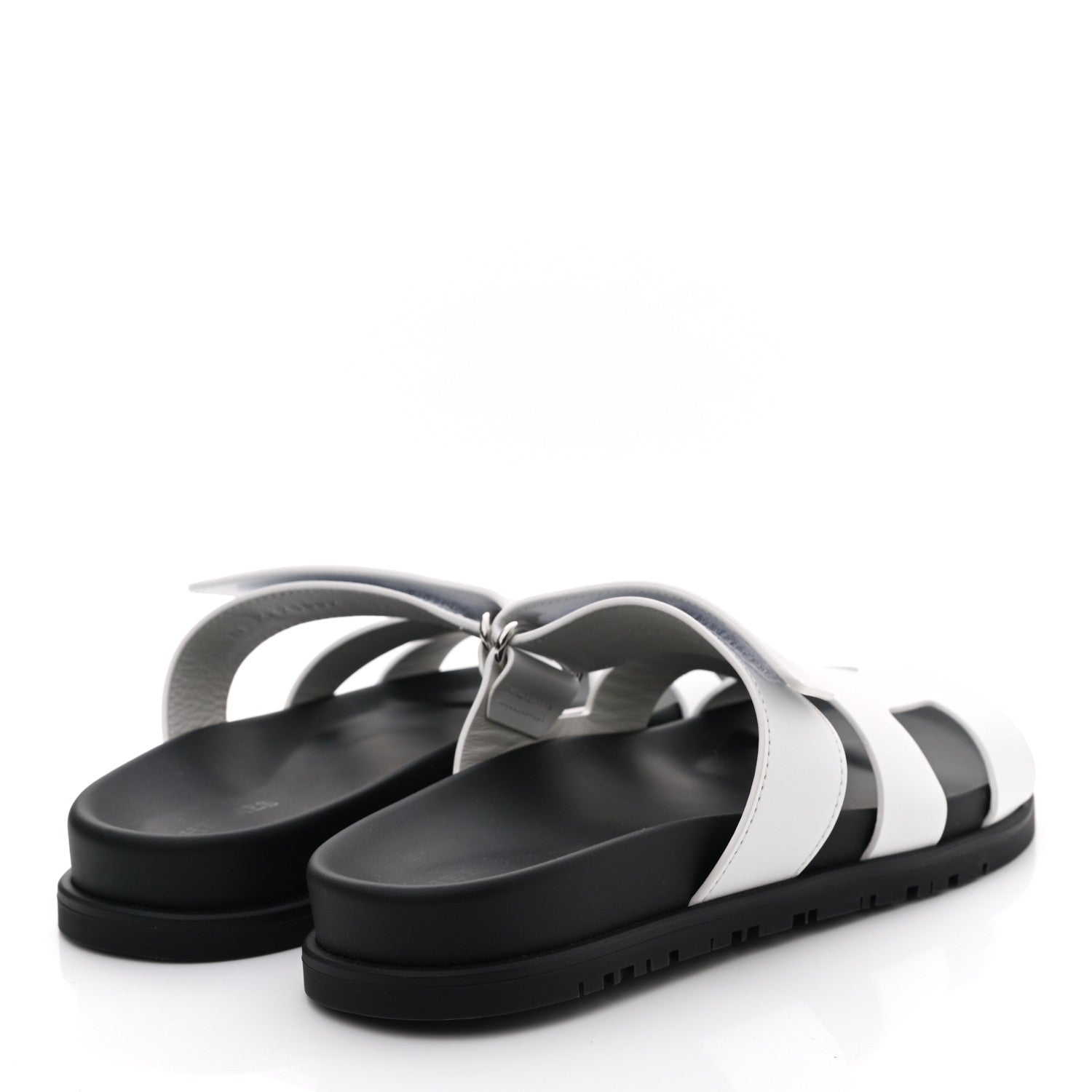 Hermes Calfskin Womens Chypre Sandals 36 White 4 of 9