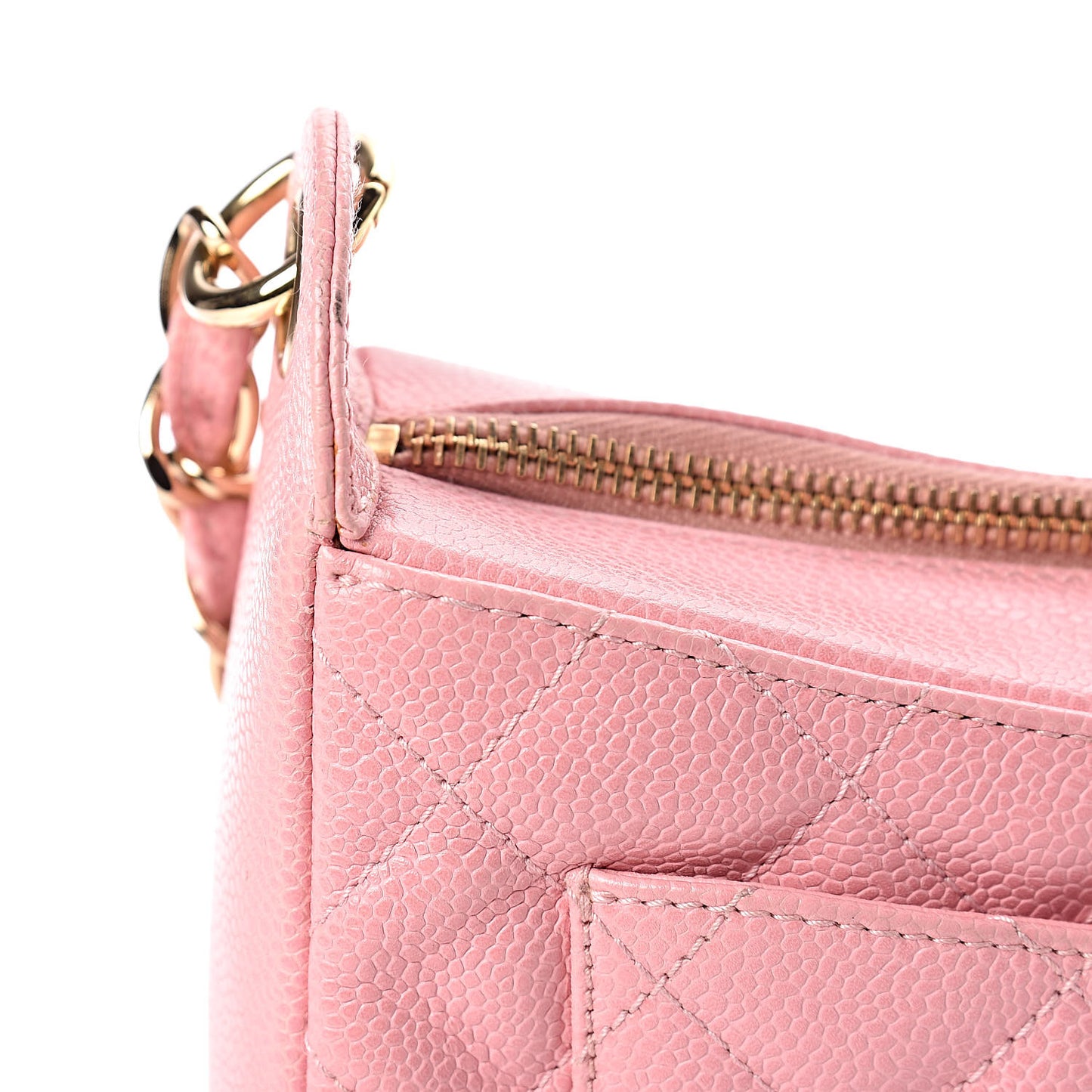 Caviar Quilted Hobo Pink